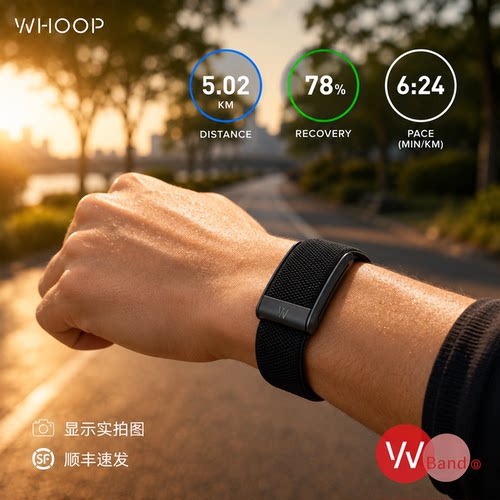 WHOOP5.0官方同款黑色尼龙表带