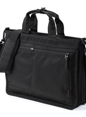 日本SANWA电脑包13.3女士手提通勤防水公文包mac收纳包男单肩斜挎包15英寸ipad防震商务差旅简约扩展皮革轻便