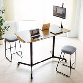 日本SANWA可移动升降桌电脑桌家用站立办公桌工作台简约现代小户型居家卧室书桌宿舍学生桌写字台儿童学习桌