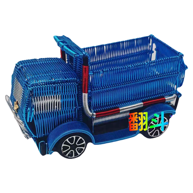 【翻斗车】模型彩色氧化铝丝手工艺品货车泥头车工程车造型地摊