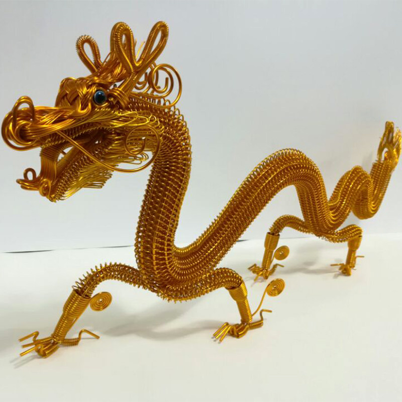 【80厘米龙】铁艺龙模型创意景区旅游地摊铝丝铝线手工艺品