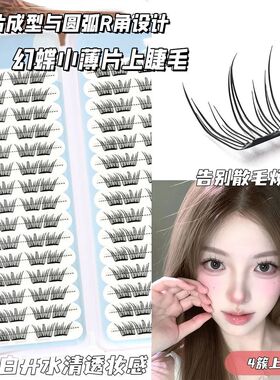 假睫毛书单簇自然浓密卷翘分段式