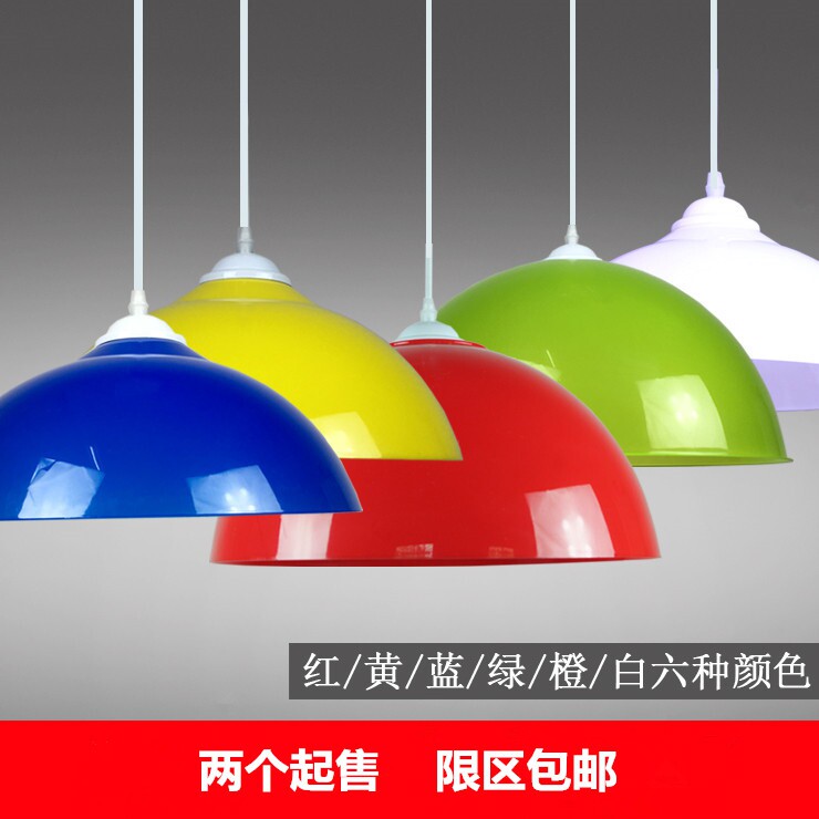 红白碗型塑料遮光吊灯罩图片