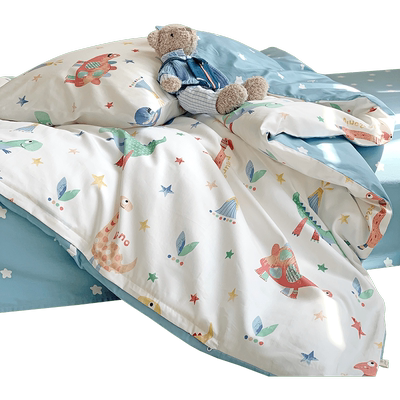 米苏卡通全棉贡缎长绒棉被套单件