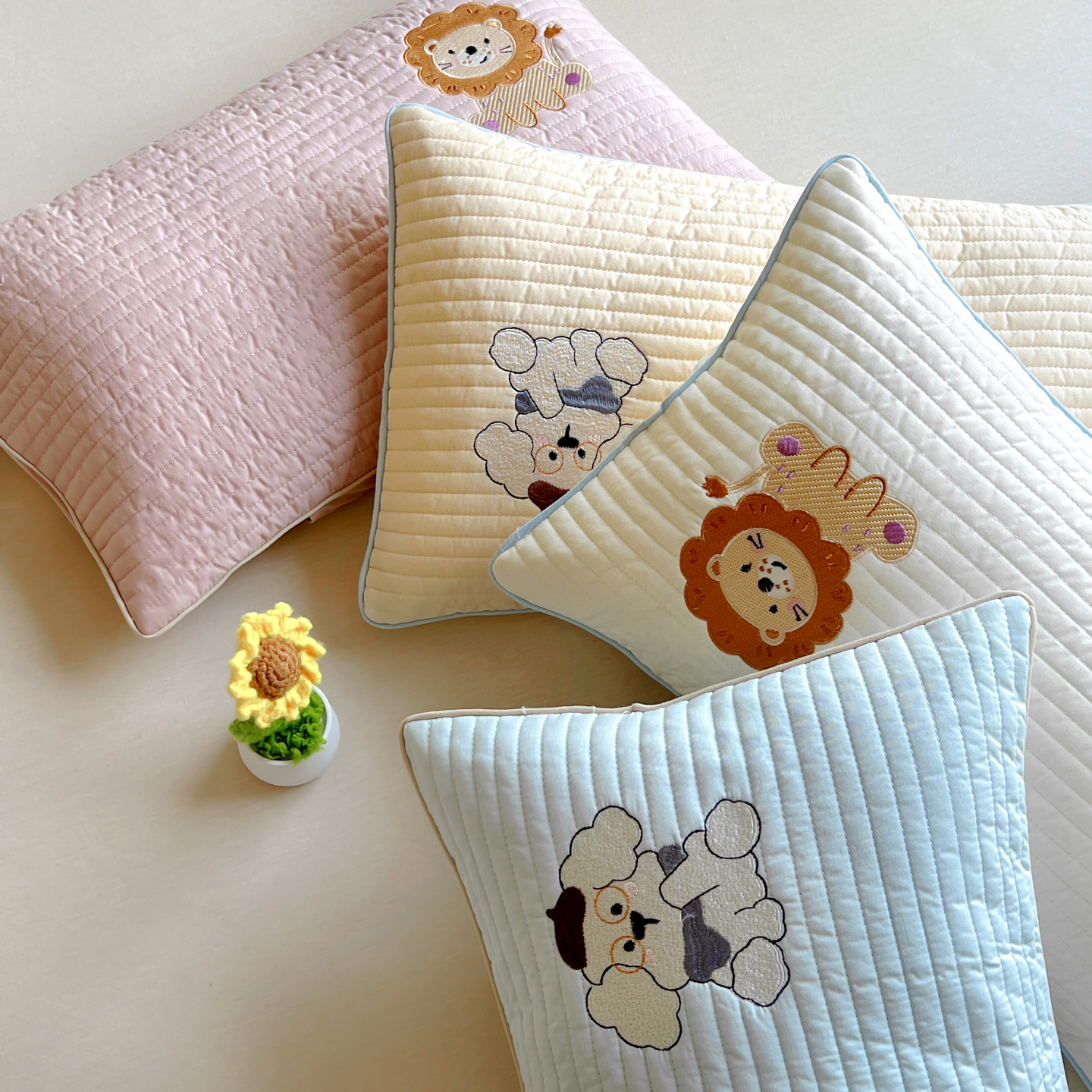 米苏卡通纯棉儿童枕套学生枕芯套