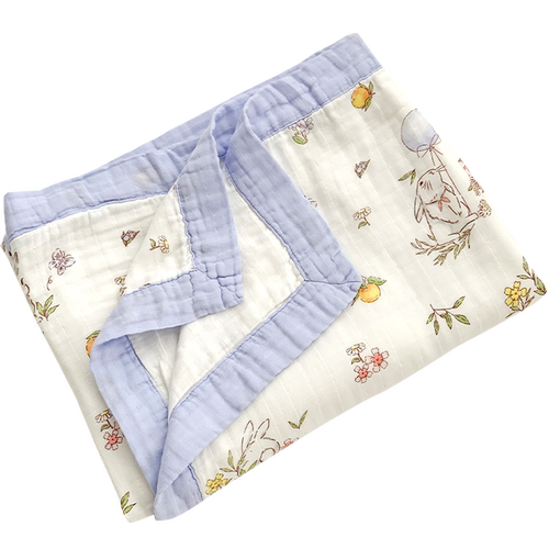 卡通竹纤维纱布盖毯儿童毛巾被午睡毯小毯子夏季空调毯薄款沙发毯