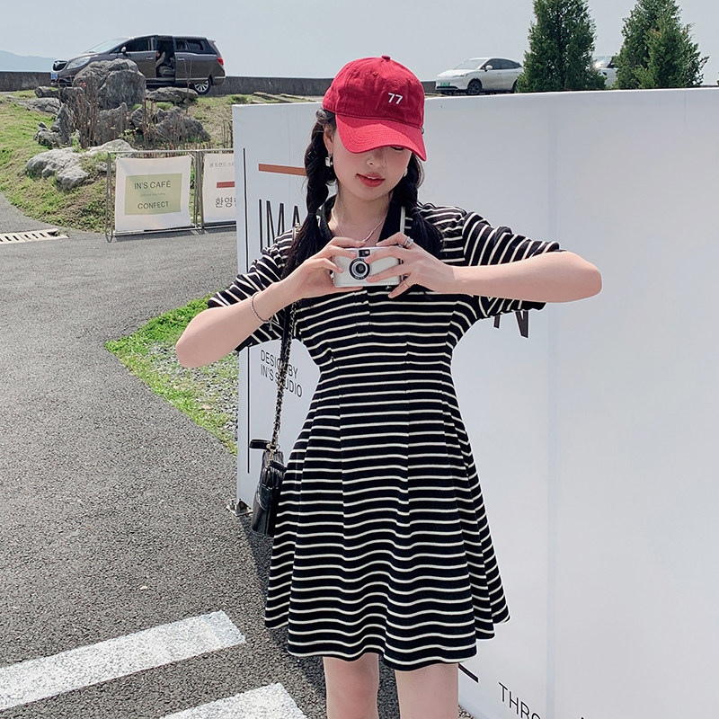 现货主推新款2023条纹连衣裙160-5345-P105158,女装连衣裙,浙宝160