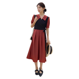 现货主推2024年夏季新款撞色连衣裙160-5337-P115168，女装连衣裙，浙宝160