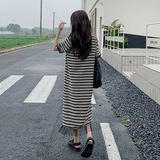 现货主推2024夏季新款条纹流苏连衣裙160-5346-P105控158，女装连衣裙，浙宝160