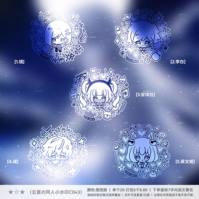 王者荣耀同人小水印可爱镜李白安琪拉澜蔡文姬原创头像设稿件可用