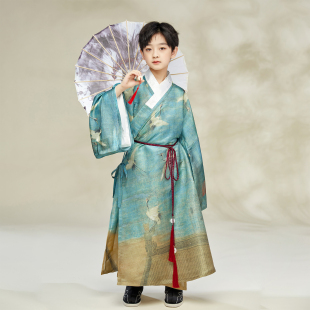 宋制男生国风中式 兴业堂儿童汉服男童夏秋薄款 款 演出走秀 特价
