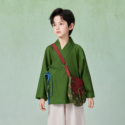 儿童棉麻汉服中式明制上衣