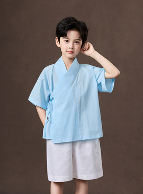 兴业堂男童纯棉明制汉服中式短袖
