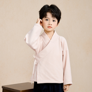 兴业堂「缃隐」儿童汉服万能打底冬德绒蚕丝羊毛国风交领家居套装
