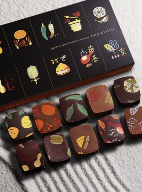 日本 期间限定 ES koyama 10种口味京都风巧克力 10枚