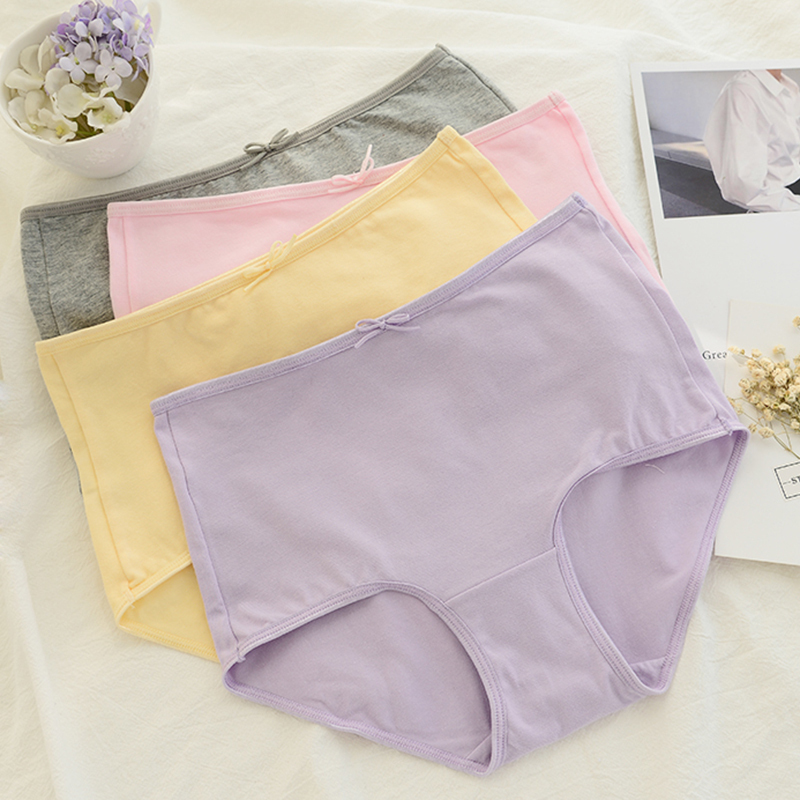 3条装蝶安芬女士内裤大码中高腰