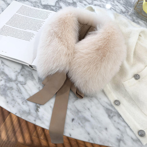 可爱真毛皮草假领子围脖