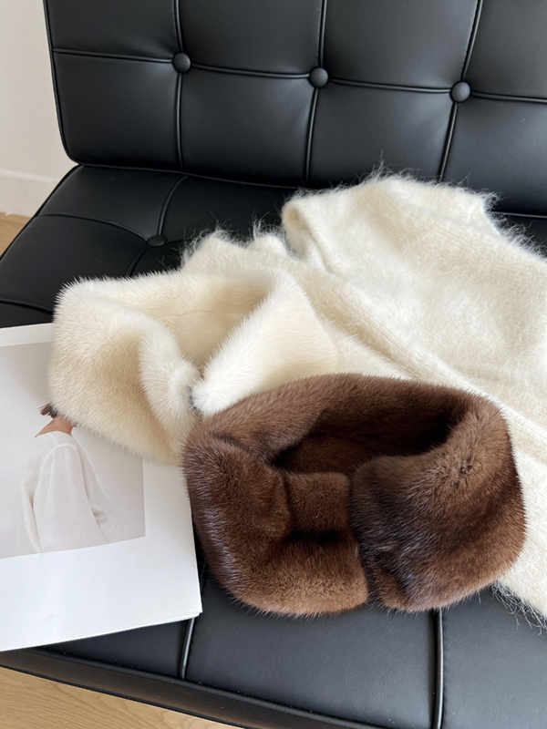 秋冬韩版水貂毛围巾围脖