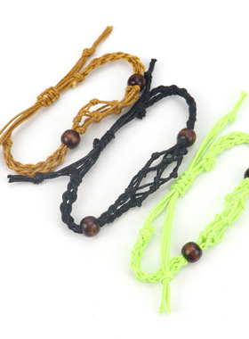 TikTok直播手工编织网兜手链手环可调节伸缩网兜网托网架B61