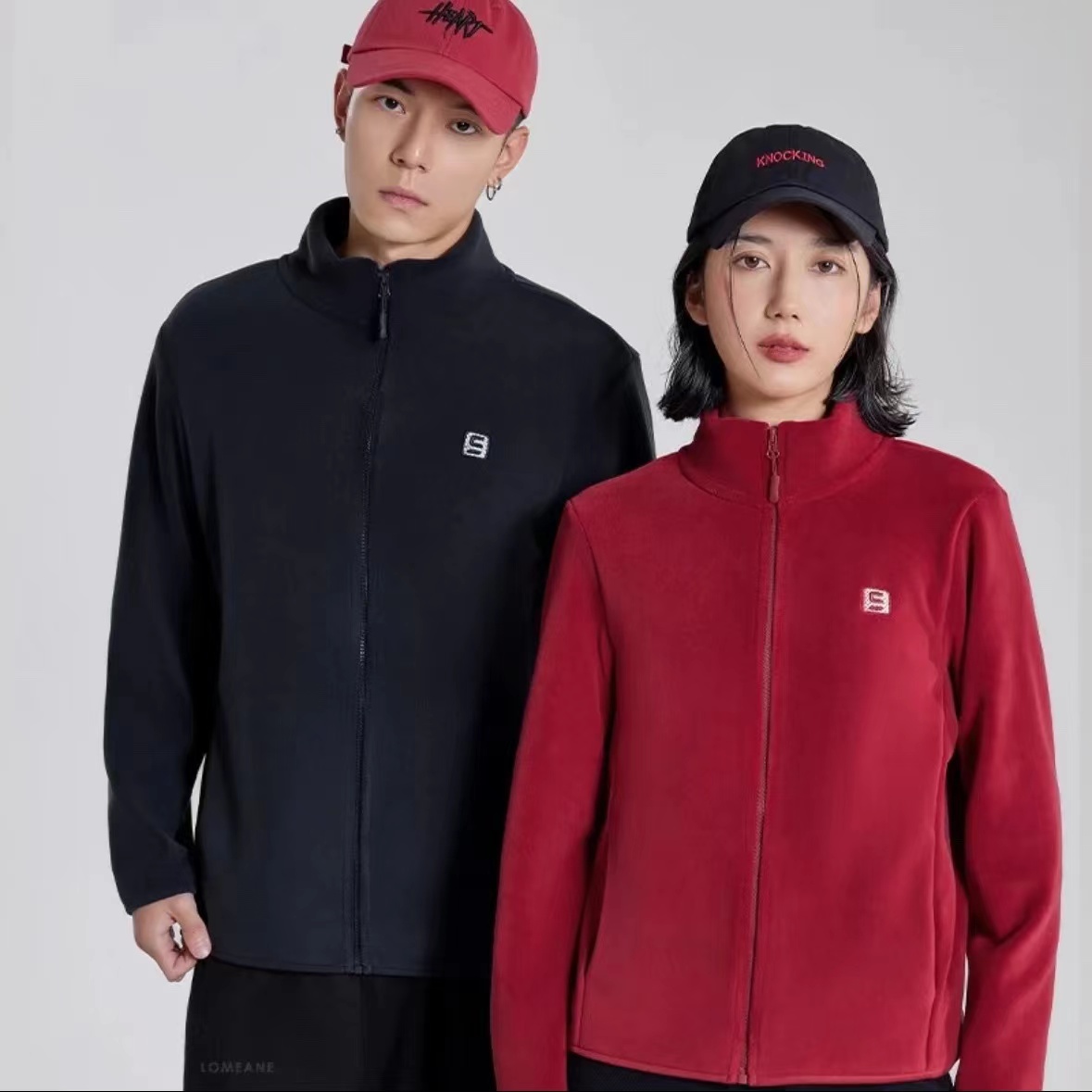 男女士加厚立领抓绒衣