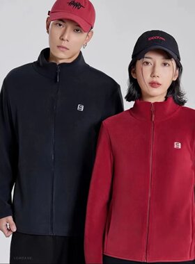 男女士加厚立领抓绒衣