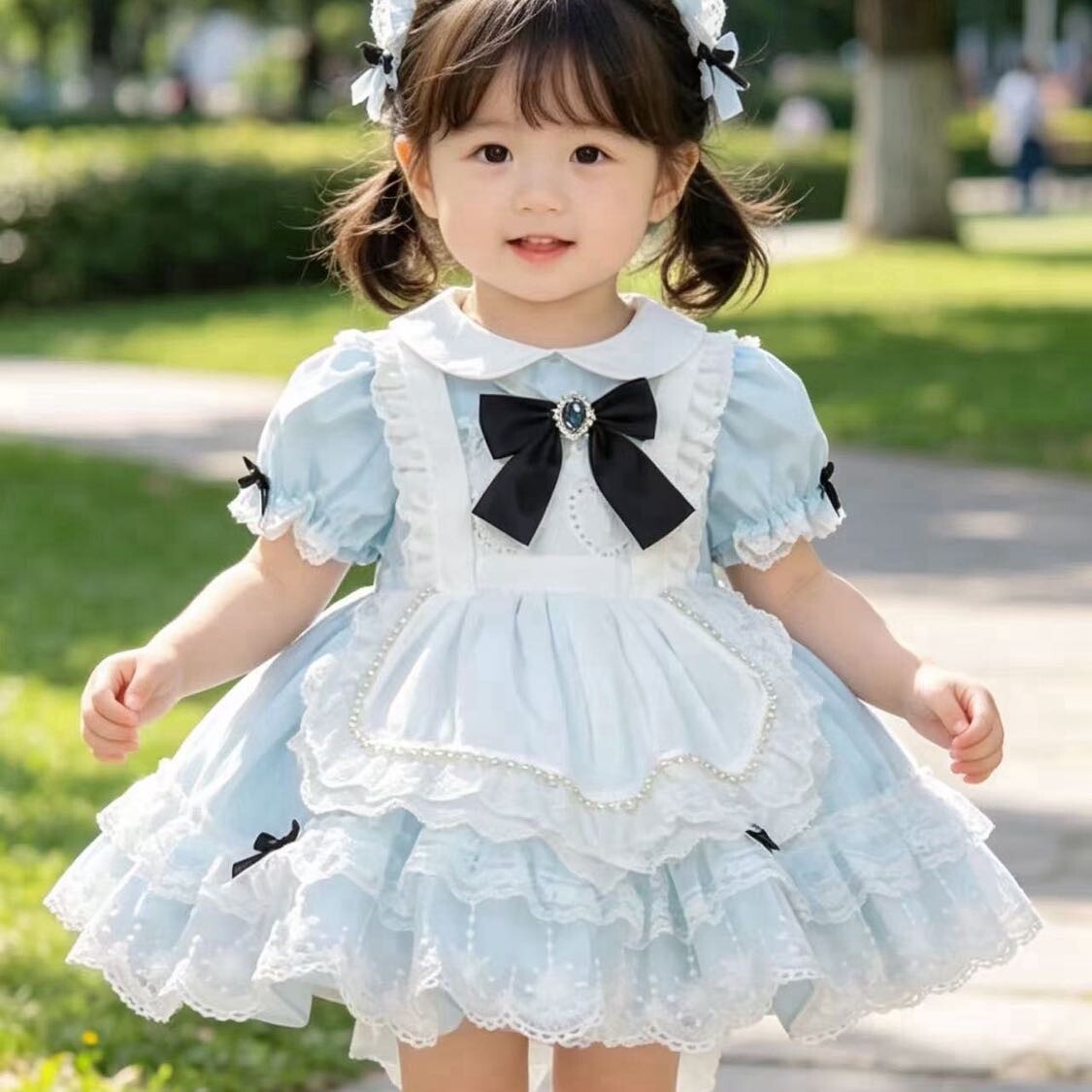 宝宝生日儿童四季连衣裙宝宝纱裙女童洛丽塔吊带夏季新款礼服