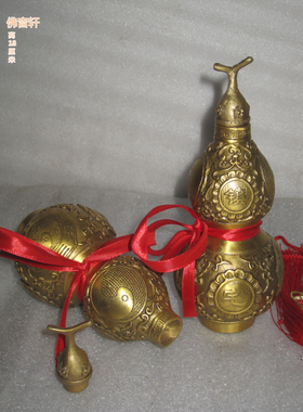 纯铜福禄葫芦开盖空心葫芦