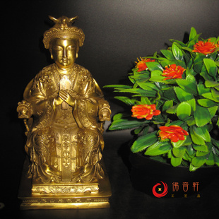 泰山圣母碧霞元君泰山老奶奶神像铜像佛像人物摆件工艺品纯铜包邮