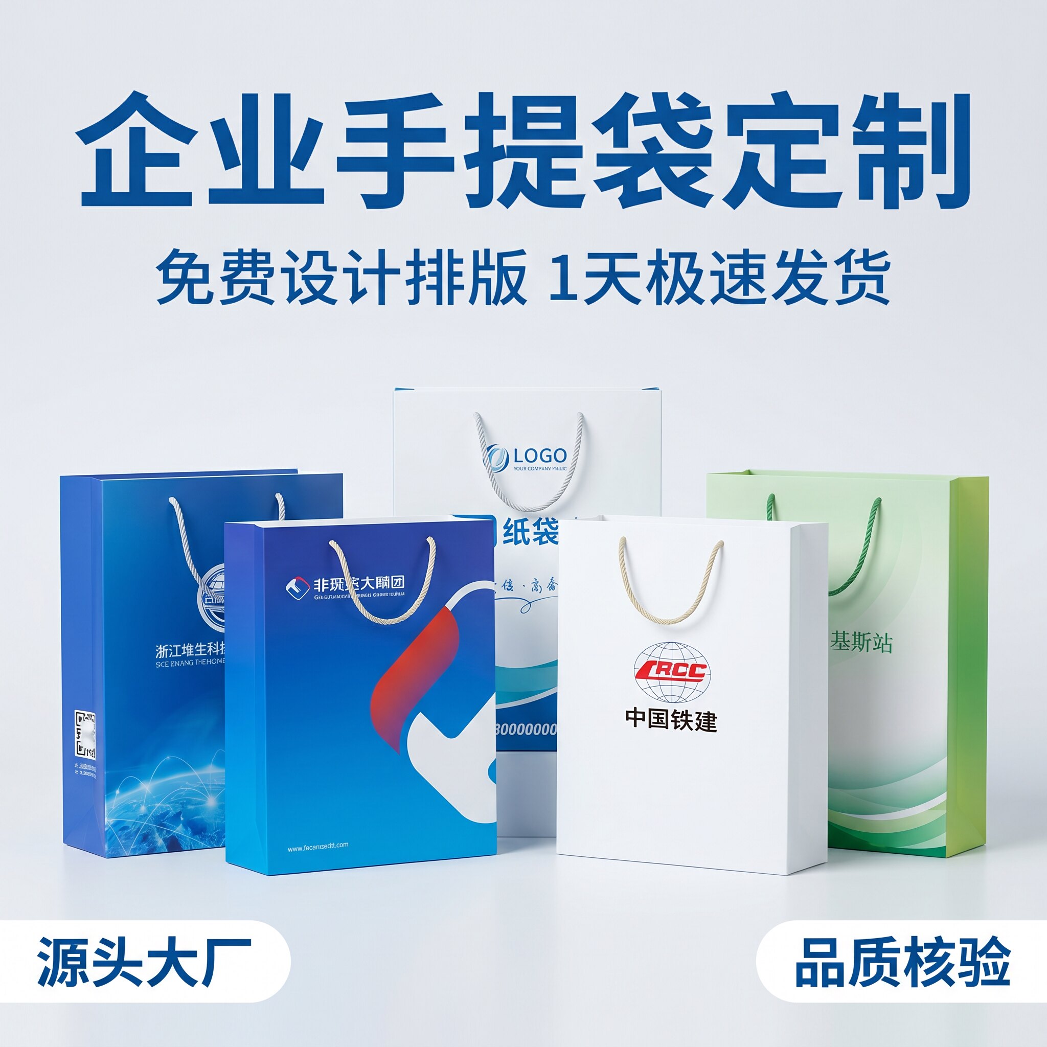 手提袋定制纸袋定做高档包装袋礼品袋广告服装店袋子公司印刷logo