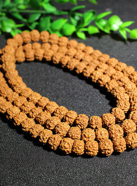 厂家文玩小金刚菩提子手串原桩满肉纹5五瓣男女108颗佛珠手串