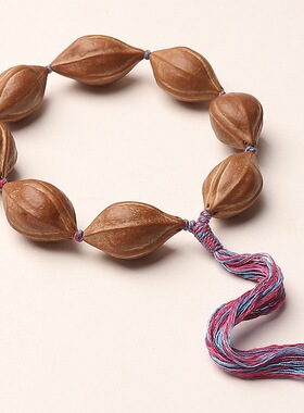 工厂直供橄榄核蜜桃臀梅林铁核素珠手串原皮男女款文玩手串手把件