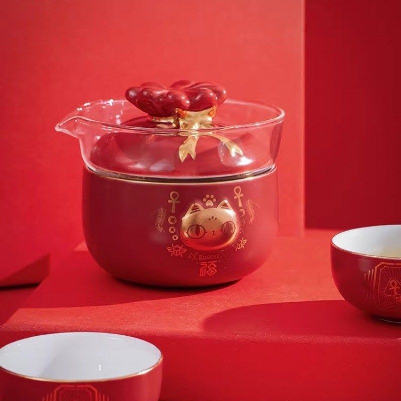 拍前询价大英博物馆盖p亚安德森猫和她的朋友们系列 喜气红议价