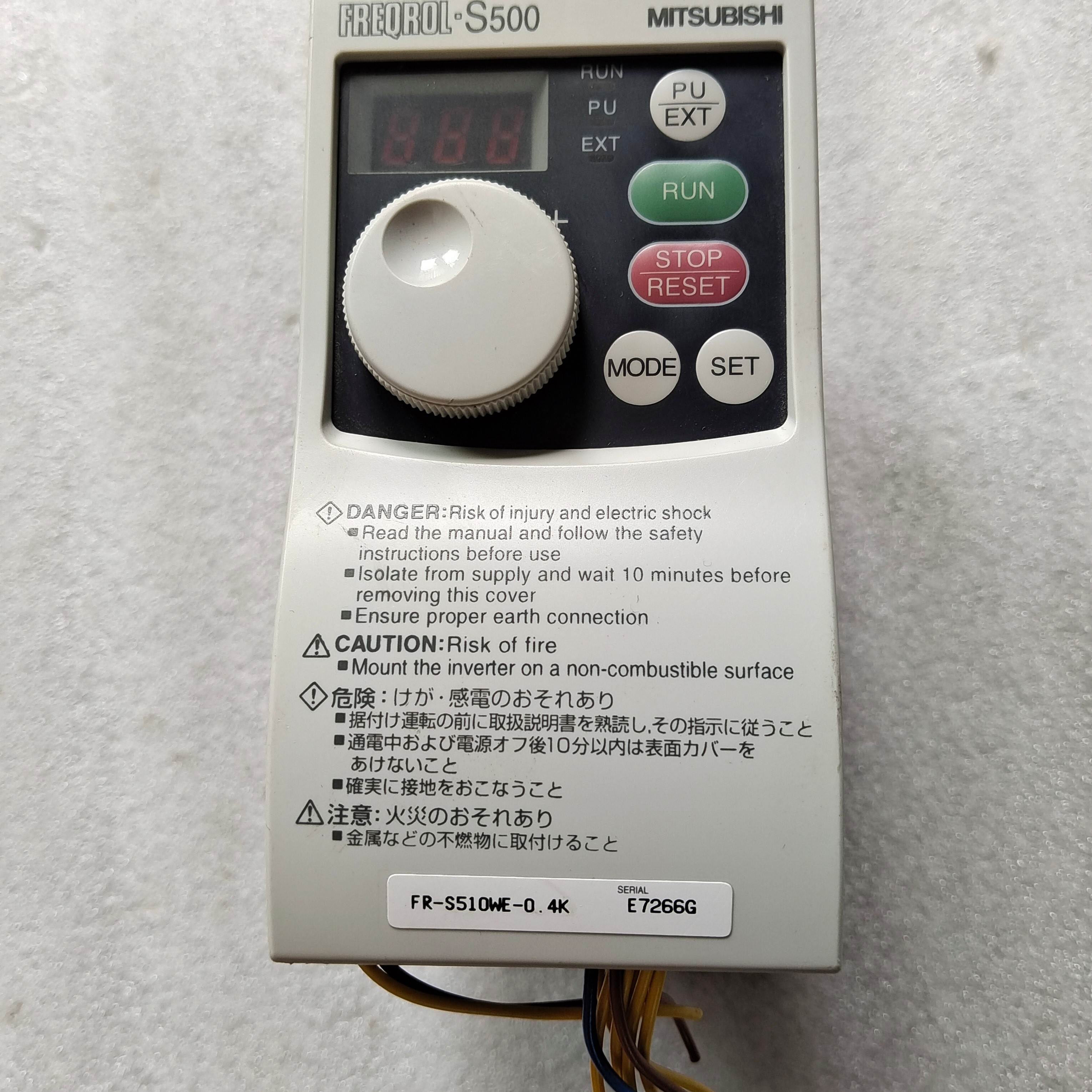 （议价）原装三菱变频器,FR-S510WE-0.4K.实物拍摄,成色