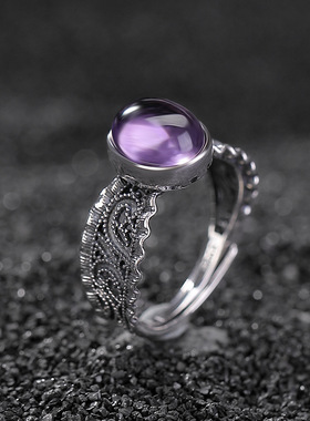 本月新品限时优惠紫水晶戒指女