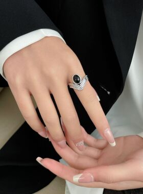 黑玛瑙食指戒本月新品限时优惠