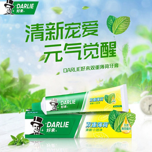 双重薄荷90g防蛀天然好来牙膏