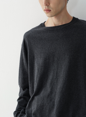 ROYA | 山羊绒棉混纺一体毛织春款通勤松弛感毛织圆领TEE