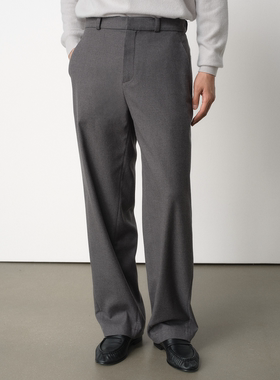 ROYA |  天丝羊毛混纺西裤半松紧腰秋冬厚精纺羊毛休闲西装长裤