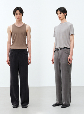 ROYA | 铜氨丝人丝混纺凉感仿牛仔休闲长裤 夏季新品
