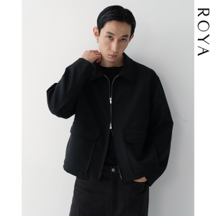 ROYA FI拉链短夹克 澳洲美丽诺100%羊毛BOXY