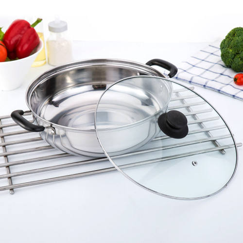 不锈钢28cm加厚厨房通用电磁炉锅