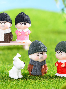 微景观盆栽摄影卡通人物小摆件