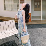 夏款新款上新【】2D037-8861-P135-K208蓝色碎花仙仙裙，女装连衣裙，2D037
