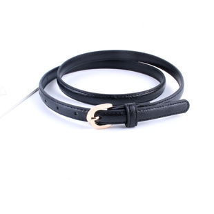 简约百搭裤腰带女细休闲配牛仔裤皮带装饰西装配裙子针扣黑色皮带