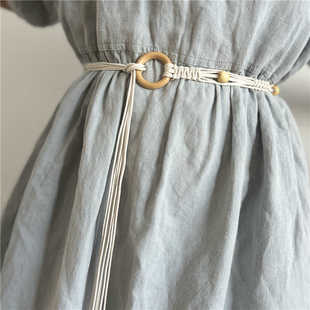 装饰民族风绳子配连衣裙牛仔裤编织腰带流苏波西米亚裙子毛衣腰链