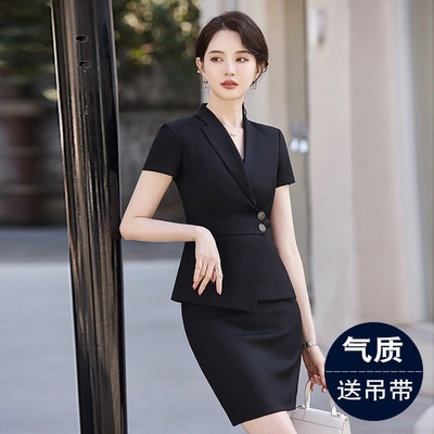 4S店银行经理女神范西服外套女士