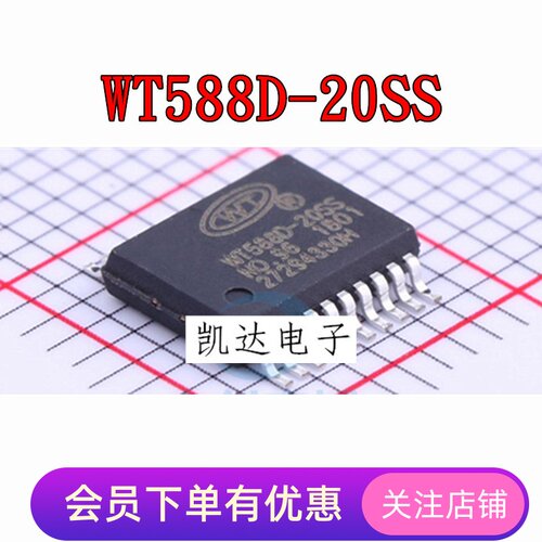 WT588D WT588D-20SS WT5880-20SS SSOP20 语音芯片 音频接口 全新