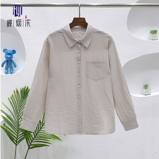 【柳烟浓】80%桑蚕丝短袖干丝薄款衬衫长袖休闲男士宽松衬衣夏季