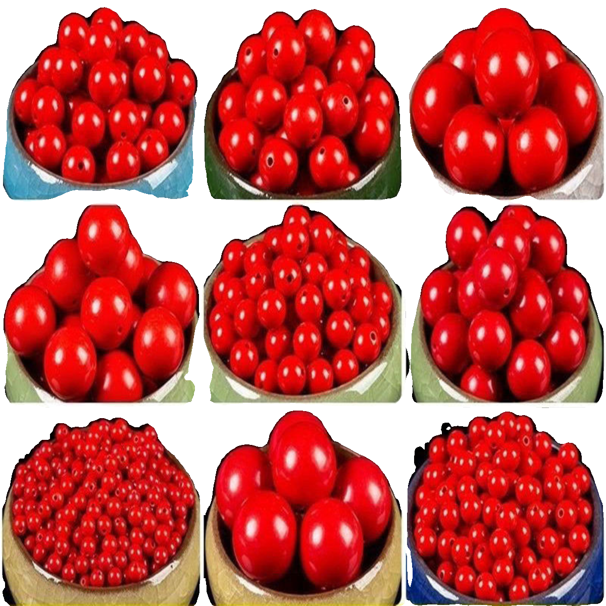 亚克力红色糖果珠6-20mm