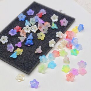 新款渐变风铃花铃兰花喇叭花手工diy古风对夹车载挂发簪吊坠配件